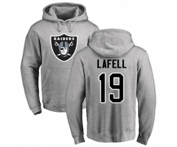 NFL Nike Oakland Raiders #19 Brandon LaFell Ash Name & Number Logo Pullover Hoodie