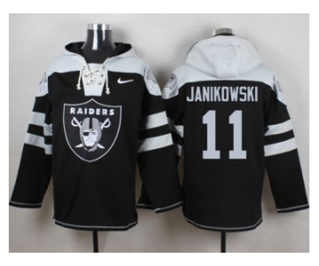 Nike Oakland Raiders #11 Sebastian Janikowski Black Player Pullover Hoodie