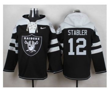 Nike Oakland Raiders #12 Kenny Stabler Black Player Pullover Hoodie