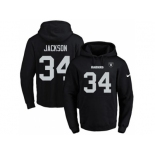 Nike Oakland Raiders #34 Bo Jackson Black Name & Number Pullover NFL Hoodie