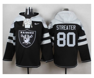 Nike Oakland Raiders #80 Rod Streater Black Player Pullover Hoodie