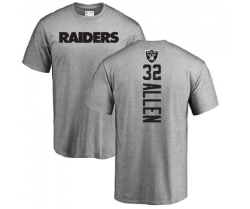 Football Oakland Raiders #32 Marcus Allen Ash Backer T-Shirt