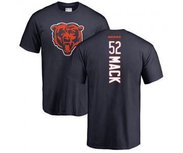 NFL Nike Chicago Bears #52 Khalil Mack Navy Blue Backer T-Shirt
