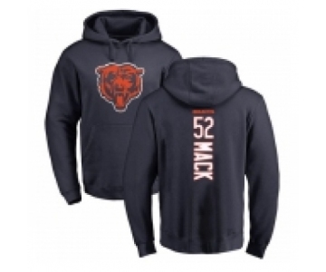 NFL Nike Chicago Bears #52 Khalil Mack Navy Blue Backer Pullover Hoodie
