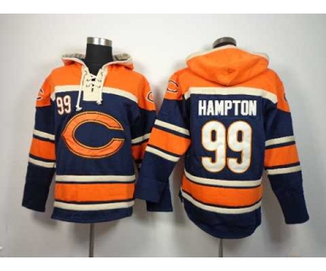 nike nfl jerseys chicago bears #99 mcclellin orange-blue[pullover hooded sweatshirt]