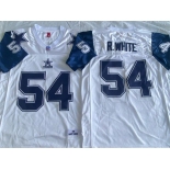 Men's Dallas Cowboys #54 Randy White White Throwback Stitched Football Jersey