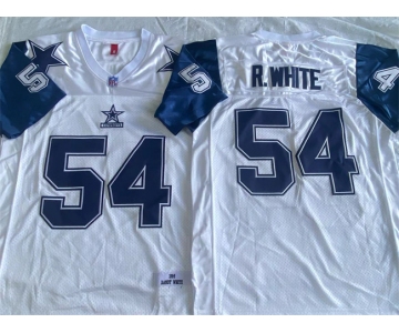 Men's Dallas Cowboys #54 Randy White White Throwback Stitched Football Jersey