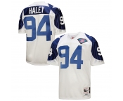 Men's Mitchell & Ness Charles Haley White Dallas Cowboys 1994 Authentic Throwback Retired Player Jersey
