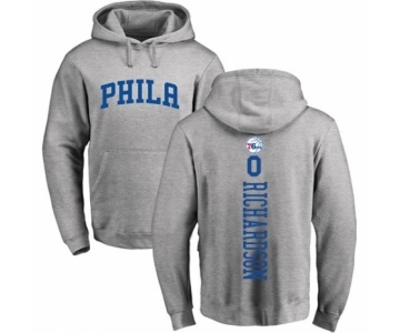 Basketball Philadelphia 76ers #0 Josh Richardson Ash Backer Pullover Hoodie