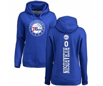 Basketball Women's Philadelphia 76ers #0 Josh Richardson Royal Blue Backer Pullover Hoodie