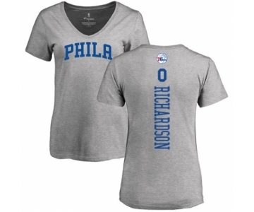 Basketball Women's Philadelphia 76ers #0 Josh Richardson Ash Backer T-Shirt
