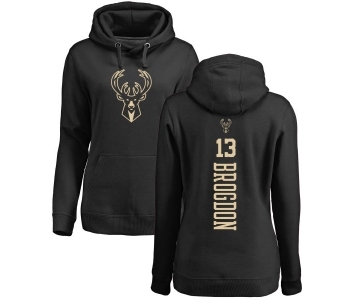 NBA Women's Nike Milwaukee Bucks #13 Malcolm Brogdon Black One Color Backer Pullover Hoodie
