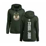 NBA Women's Nike Milwaukee Bucks #33 Kareem Abdul-Jabbar Green Backer Pullover Hoodie