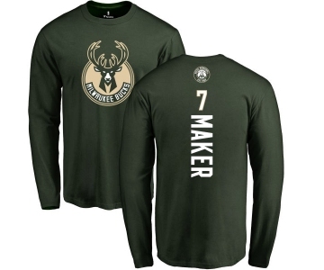 NBA Nike Milwaukee Bucks #7 Thon Maker Green Backer Long Sleeve T-Shirt