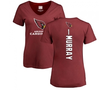 Football Women's Arizona Cardinals #1 Kyler Murray Maroon Backer T-Shirt