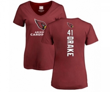 Football Women's Arizona Cardinals #41 Kenyan Drake Maroon Backer T-Shirt