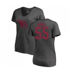 Football Women's Arizona Cardinals #55 Chandler Jones Ash One Color T-Shirt