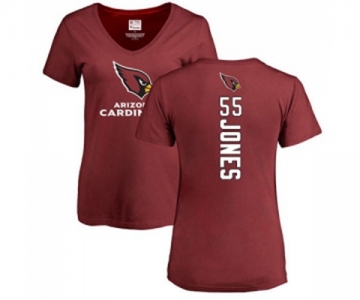 Football Women's Arizona Cardinals #55 Chandler Jones Maroon Backer T-Shirt