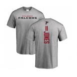 Football Atlanta Falcons #11 Julio Jones Ash Backer T-Shirt