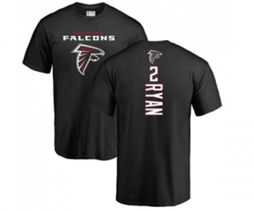 Football Atlanta Falcons #2 Matt Ryan Black Backer T-Shirt