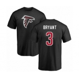 Football Atlanta Falcons #3 Matt Bryant Black Name & Number Logo T-Shirt