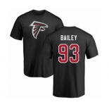 Football Atlanta Falcons #93 Allen Bailey Black Name & Number Logo T-Shirt