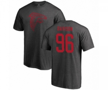 Football Atlanta Falcons #96 Tyeler Davison Ash One Color T-Shirt