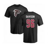 Football Atlanta Falcons #96 Tyeler Davison Black Name & Number Logo T-Shirt