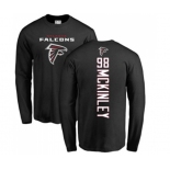 Football Atlanta Falcons #98 Takkarist McKinley Black Backer Long Sleeve T-Shirt