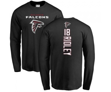 NFL Nike Atlanta Falcons #18 Calvin Ridley Black Backer Long Sleeve T-Shirt