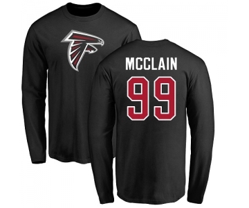 NFL Nike Atlanta Falcons #99 Terrell McClain Black Name & Number Logo Long Sleeve T-Shirt