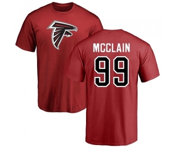 NFL Nike Atlanta Falcons #99 Terrell McClain Red Name & Number Logo T-Shirt
