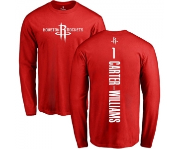 NBA Nike Houston Rockets #1 Michael Carter-Williams Red Backer Long Sleeve T-Shirt