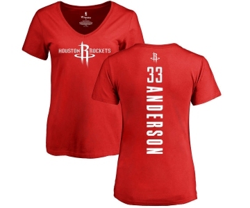 NBA Women's Nike Houston Rockets #33 Ryan Anderson Red Backer T-Shirt