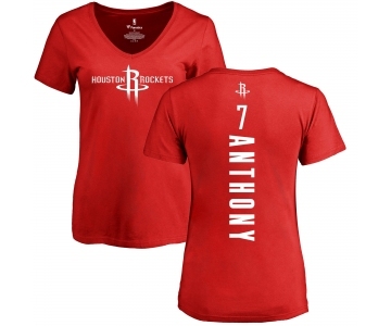 NBA Women's Nike Houston Rockets #7 Carmelo Anthony Red Backer T-Shirt