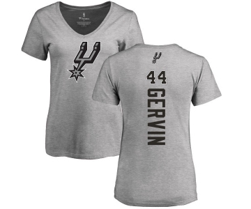 NBA Women's Nike San Antonio Spurs #44 George Gervin Ash Backer T-Shirt