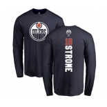 NHL Adidas Edmonton Oilers #18 Ryan Strome Navy Blue Backer Long Sleeve T-Shirt