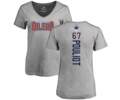 NHL Women Adidas Edmonton Oilers #67 Benoit Pouliot Ash Backer T-Shirt