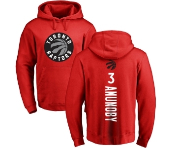 NBA Nike Toronto Raptors #3 OG Anunoby Red Backer Pullover Hoodie