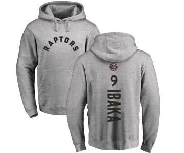 NBA Nike Toronto Raptors #9 Serge Ibaka Ash Backer Pullover Hoodie