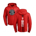 NBA Nike Toronto Raptors #9 Serge Ibaka Red Backer Pullover Hoodie