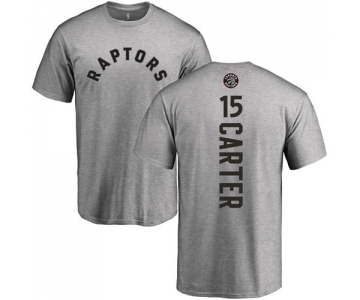 NBA Nike Toronto Raptors #15 Vince Carter Ash Backer T-Shirt