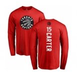 NBA Nike Toronto Raptors #15 Vince Carter Red Backer Long Sleeve T-Shirt