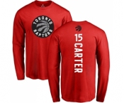 NBA Nike Toronto Raptors #15 Vince Carter Red Backer Long Sleeve T-Shirt