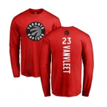 NBA Nike Toronto Raptors #23 Fred VanVleet Red Backer Long Sleeve T-Shirt