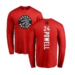 NBA Nike Toronto Raptors #24 Norman Powell Red Backer Long Sleeve T-Shirt