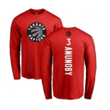 NBA Nike Toronto Raptors #3 OG Anunoby Red Backer Long Sleeve T-Shirt