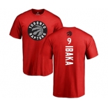 NBA Nike Toronto Raptors #9 Serge Ibaka Red Backer T-Shirt