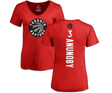 NBA Women's Nike Toronto Raptors #3 OG Anunoby Red Backer T-Shirt