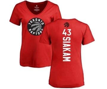 NBA Women's Nike Toronto Raptors #43 Pascal Siakam Red Backer T-Shirt